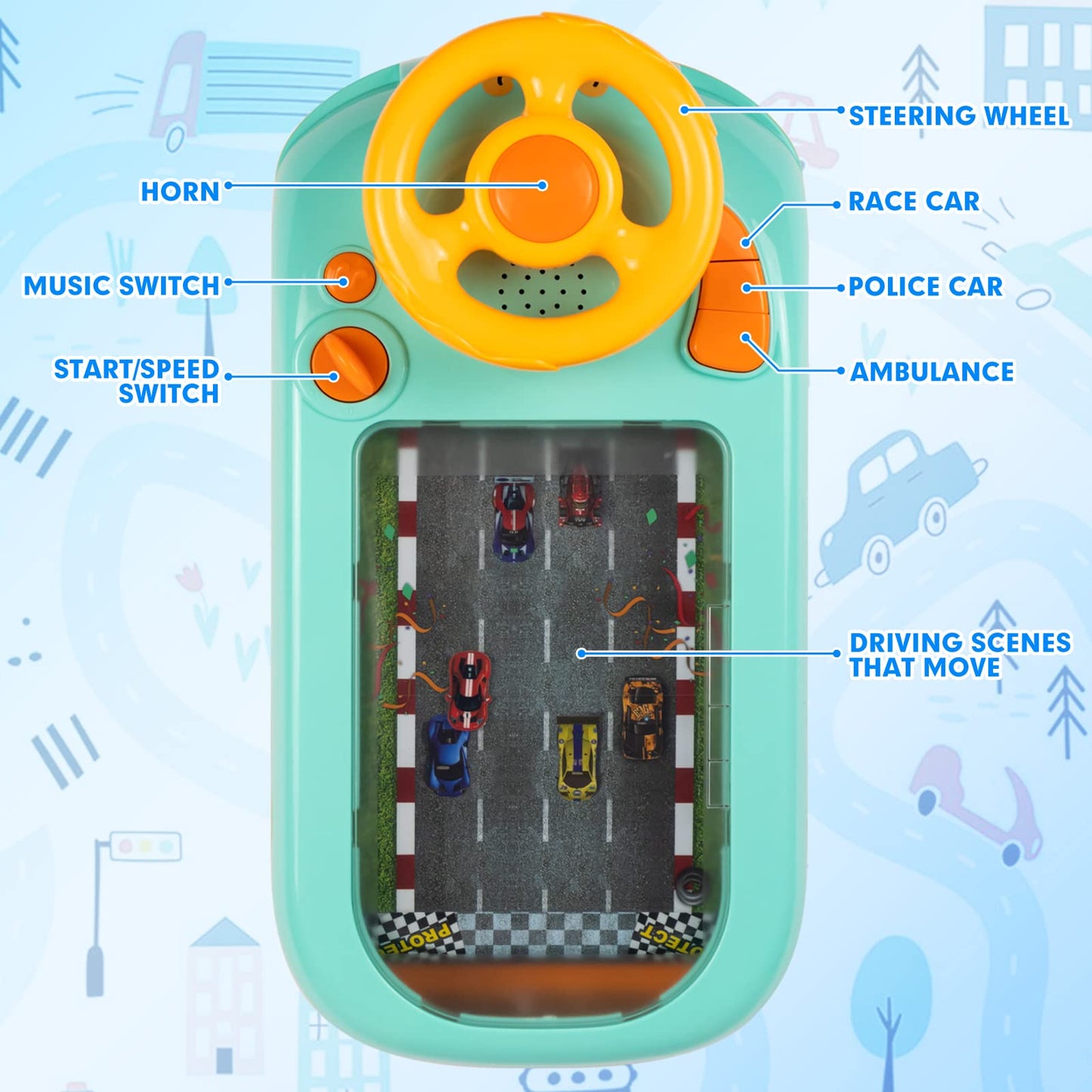 Simulation Driving Steering Wheel by Mamorii