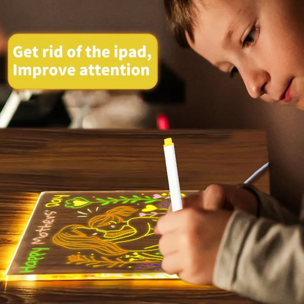 Creative Rewritable Acrylic LED Message Board 🎨