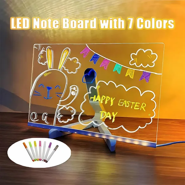 Creative Rewritable Acrylic LED Message Board 🎨