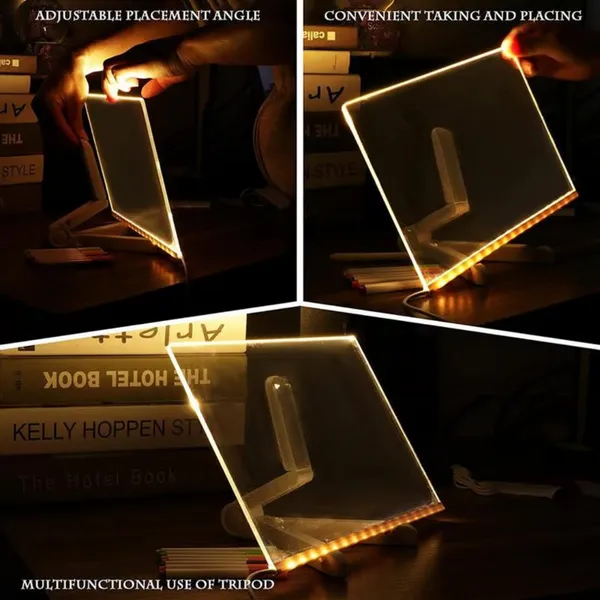 Creative Rewritable Acrylic LED Message Board 🎨